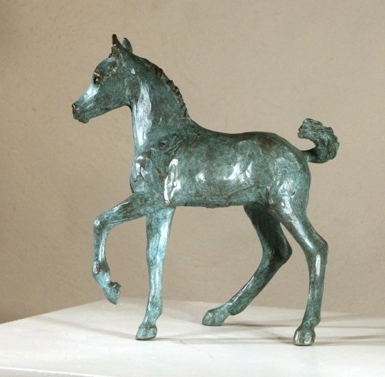 bronze poulain pur-sang arabe