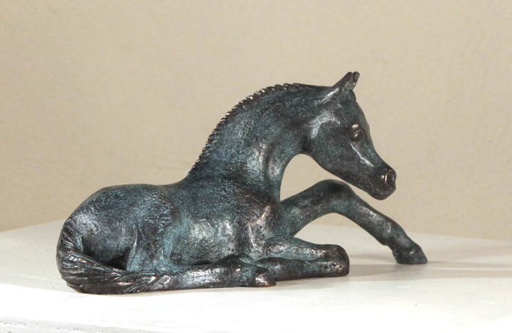 bronze poulain pur-sang arabe couch