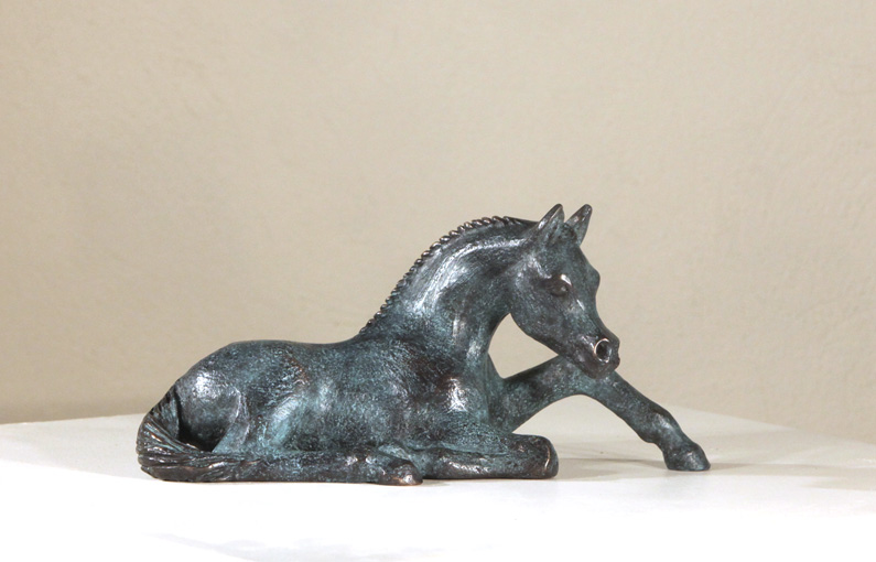 bronze poulain pur-sang arabe couch