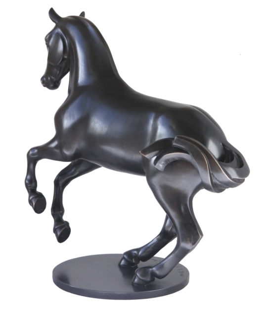Volte-face, pirouette au galop, bronze d'art