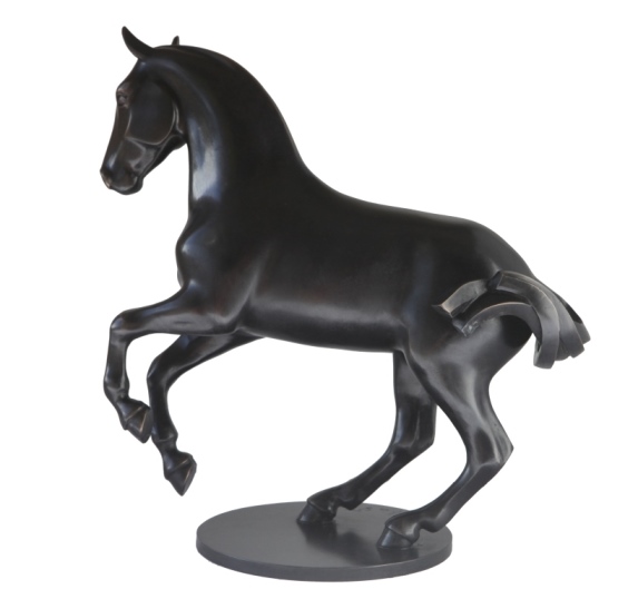 Volte-face, pirouette au galop, bronze d'art, sculpture