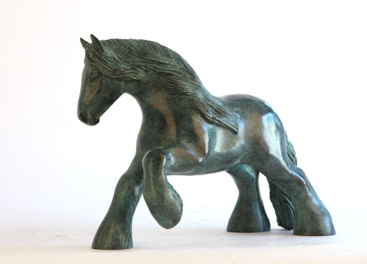bronze cheval de trait 