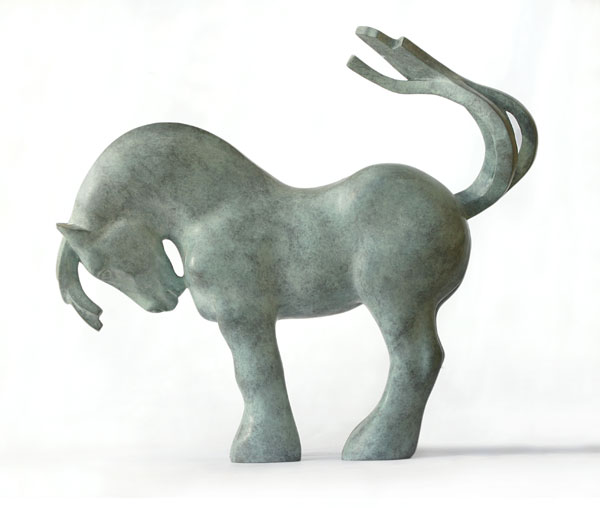 bronze cheval de trait