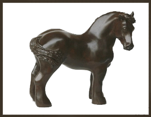 bronze cheval lourd 