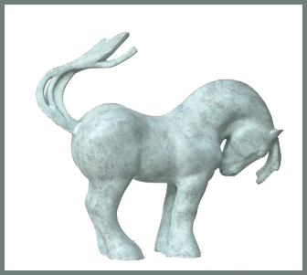 bronze cheval de trait 
